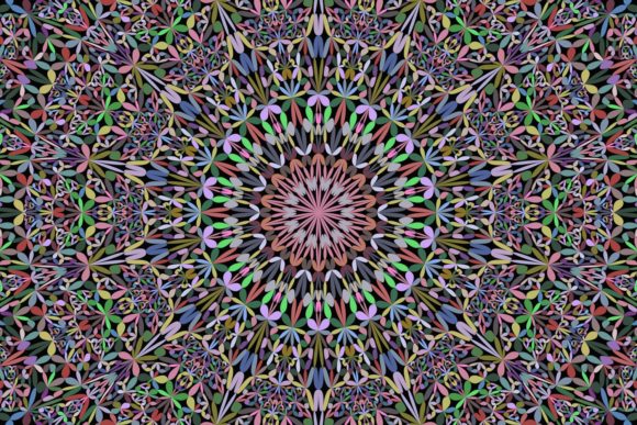 Download Multicolored Floral Mandala Background - Multicolor Collection