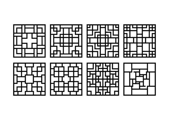 Download Geometric Square Pattern EPS Bundle - Eps bundle Collection